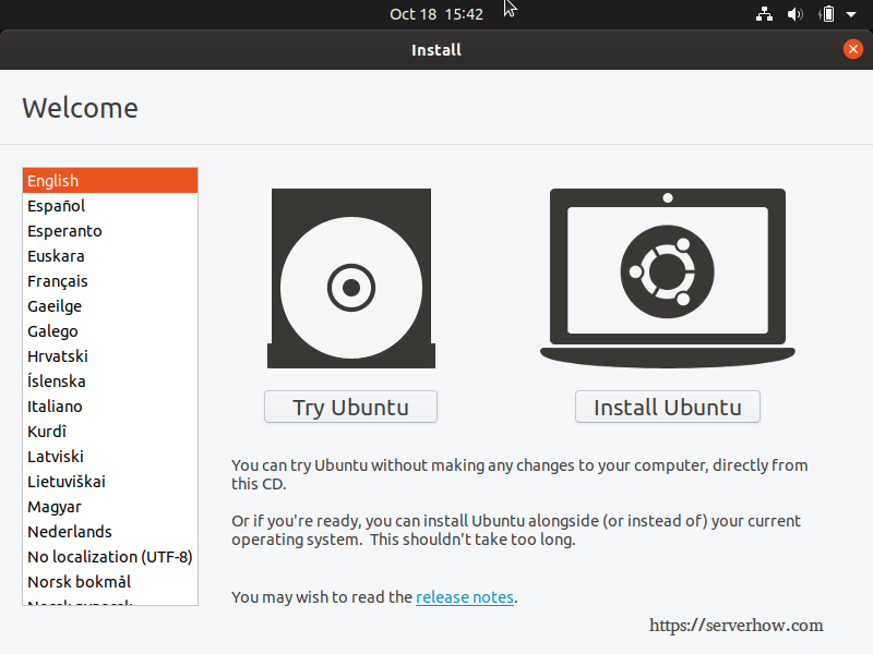 How to install Ubuntu 19.10 Desktop - Buoc 2