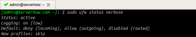 Checking UFW Status and Rules
